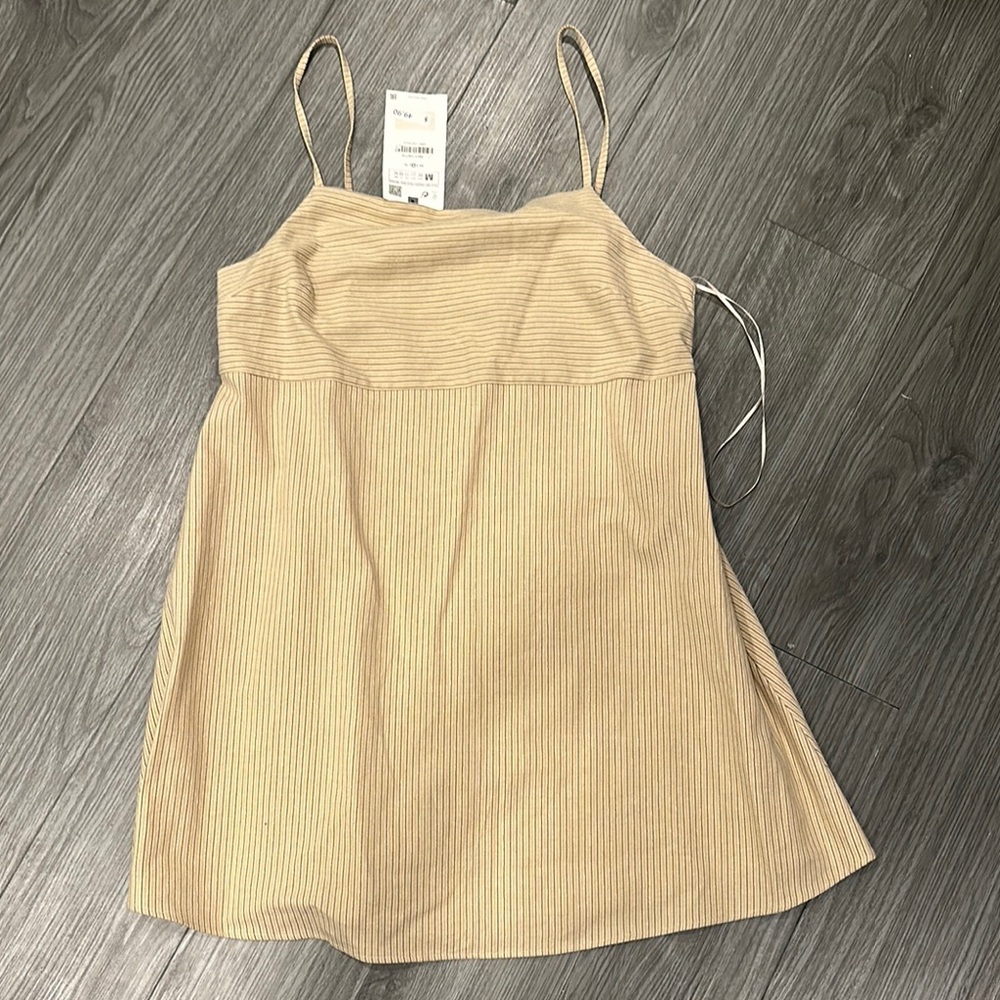 Striped tan Women's dress